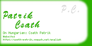patrik csath business card